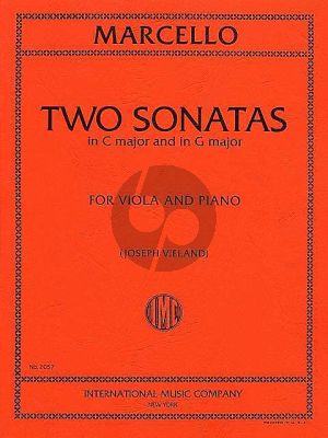 Marcello 2 Sonatas C major and G major Viola-Piano (arr. by Joseph Vieland)