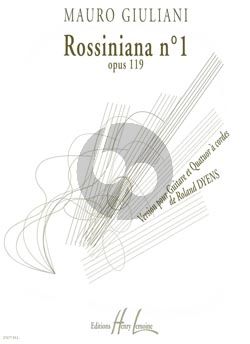 Dyens Rossiniana No.1 d'apres Mauro Giuliani Op.119 Guitare et Quatuor a Cordes (Part./Parties)