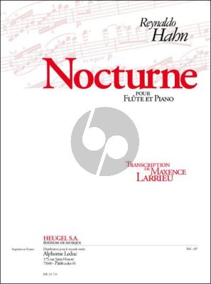 Hahn Nocturne Flute et Piano (transcr. Maxence Larrieu)