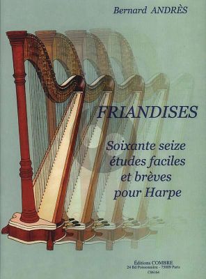 Andres Friandises pour Harpe (66 Etudes Faciles & Breves) (easy to interm.level) (pedal or lever harp)