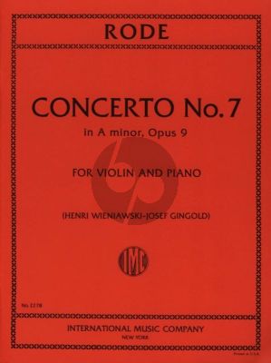 Rode Concerto No.7 a-minor for Violin and Piano (Wieniawski-Gingold)