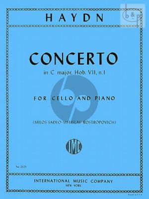 Concerto C-major Hob.VII:1 for Cello and Piano