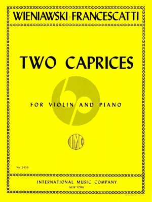 Wieniawski 2 Etudes-Caprices Op.18 No.4 - 5 Violin and Piano (Zino Francescatti)