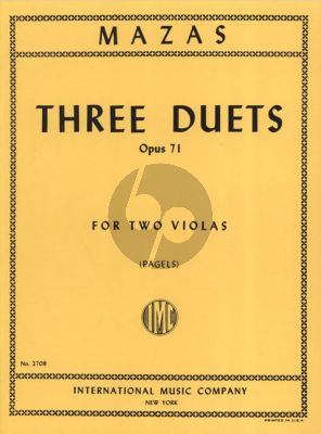 Mazas 3 Duets Op.71 for 2 Violas (Edited by Louis Pagels)