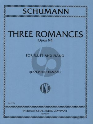 Schumann 3 Romances Op.94 Flute and Piano (Jean-Pierre Rampal)