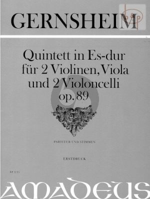 Quintet Es-dur Op.89 (2 Vi-Va- 2 Vc) (Erstdruck)