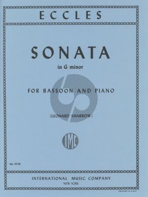 Eccles Sonata g-minor Bassoon and Piano (arr. Leonhard Sharrow)