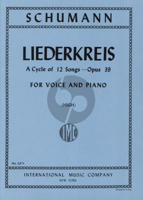 Schumann Liederkreis Op. 39 High Voice (Sergius Kagen)