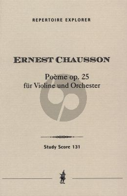 Chausson Poeme Op.25 Violine-Orchester Studienpartitur