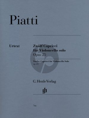 Piatti 12 Capricci Op.25 Violoncello (Christian Bellisario) (Henle-Urtext)