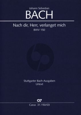 Bach Kantate BWV 150 Nach dir, Herr, verlanget mich Soli SATB-SATB-Orchester Klavierauszug (Herausgegeben und Generalbass von Klaus Hofmann) (Deutsch/English)