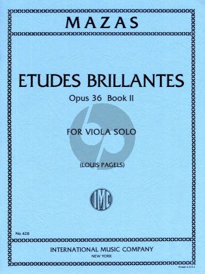 Mazas Etudes Brillantes Op.36 Vol.2 Viola (Edited by Louis Pagels)