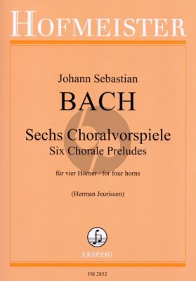 Bach 6 Choralvorspiele (4 Horns) (Score/Parts) (Jeurissen)