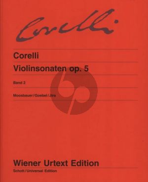 Corelli 12 Sonaten Op.5 Vol.2 No.7-12 for Violin and Bc (edited by Moosbauer-Goebel-Jira) (Wiener-Urtext)