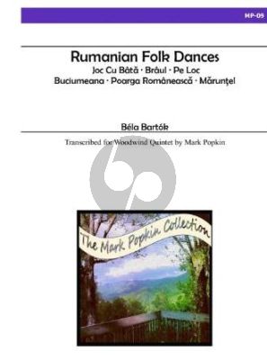 Bartok Rumanian Folk Dances Woodwind Quintet (Score/Parts) (transcr. Mark Popkin) (grade 5)