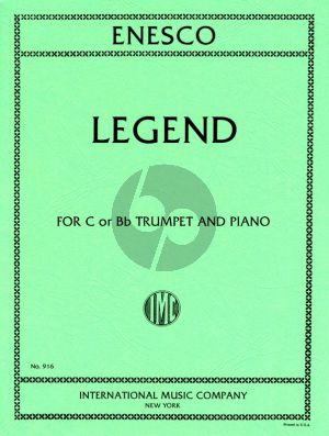 Enescu Legend for Trumpet in C or Bb and Piano