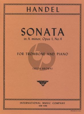 HandelSonata a-minor Op. 1 No. 4 for Trombone and Piano (arr. Keith Brown)