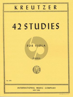 Kreutzer 42 Studies Viola (Louis Pagels)