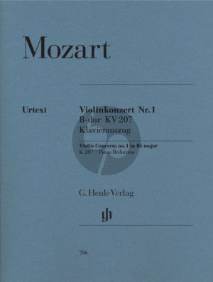 Mozart Konzert No.1 B-Dur KV 207 (Henle-Urtext) (Seiffert/Petrenz/Guntner)