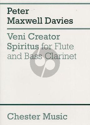 Maxwell Davies Veni Creator Spiritus for Flute and Bass Clarinet (Playing Score)