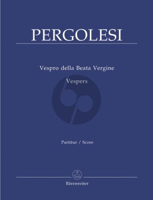 Pergolesi Vespro della Beata Vergine (Vespers) Soli-Choir-Orch. Full Score (reconstructed and edited by Malcolm Bruno)