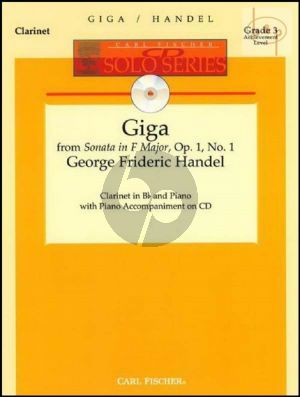 Giga (from Sonata Op.1 No.1) (Clarinet-Piano) (Bk-Cd) (grade 3)