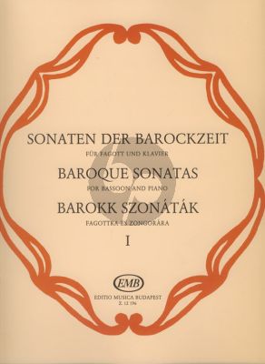 Album Baroque Sonatas (Sonaten der Barockzeit) Vol.1 for Bassoon and Piano (Hara-Nagy)