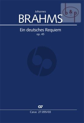 Ein Deutsches Requiem Op. 45 SB soli-SATB-Orchester Klavierauszug