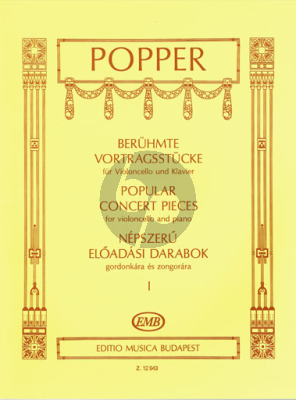 Popper Popular Concert Pieces Vol.1 for Violoncello-Piano (edited A.Pejtsik)