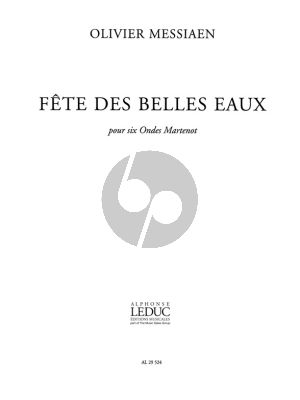 Messiaen Fete des Belles Eaux (6 Odes Martenot) (Score)