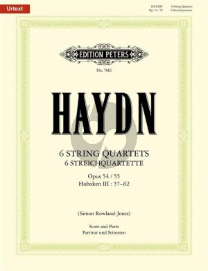 Haydn Streichquartette Op.54 & 55 Hob III:57 - 62 (Part/Stimmen) (Simon Rowland-Jones) (Peters-Urtext)