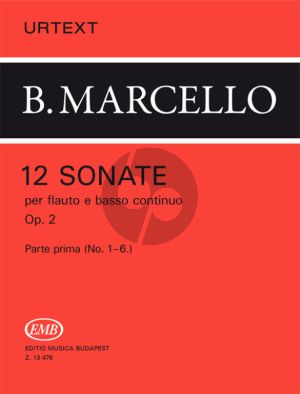 Marcello 12 Sonatas Op.2 Vol.1 No.1 - 6 for Flute and Bc