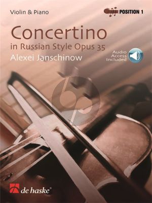 Janschinow Concertino in Russian Style Op.35 for Violin and Piano Book with Audio Online (1st Position)