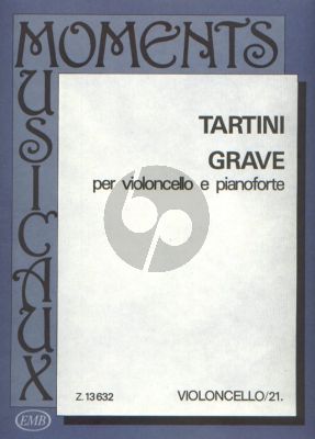 Tartini Grave Violoncello and Piano (edited by Arpad Pejtsik) (transcr. by Friedrich Grützmacher)