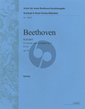 Beethoven Concerto No.5 E-flat Major Op.73 Piano-Orchestra Fullscore Urtext Edition