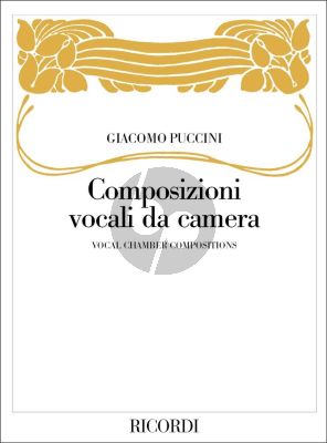 Puccini Composizioni Vocali da Camera (Vocal Chamber Compositions)