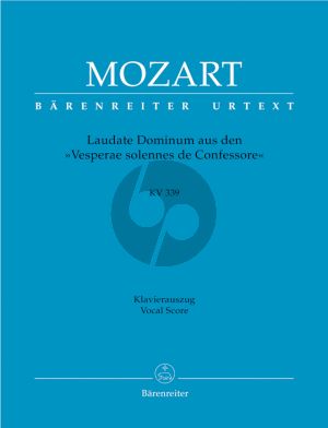 Mozart Laudate Dominum KV 339 (Sopr.-SATB-Orgel) Klavierauszug (Barenreiter-Urtext)