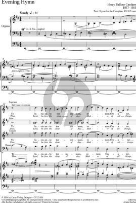 Gardiner Evening Hymn - Te lucis ante terminum D-major SATB-Organ (Armin Kircher)