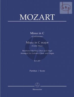 Missa C-major KV 257 (Credomesse) (Soloists-SATB-Organ)