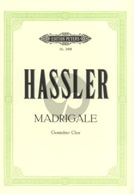 Hassler 12 Ausgewahlte Madrigale 5 - 8 Gemischten Stimmen (Partitur) (Arnold Mendelssohn)
