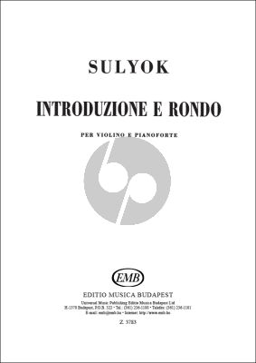 Sulyok Introduzione e Rondo for Violin and Piano