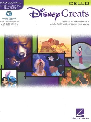 Disney Greats for Violoncello (15 Songs) (Bk-Audio Access Code) (Grade 2-3)