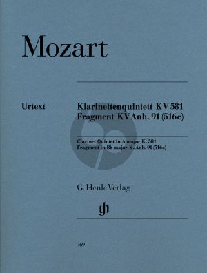 Quintett KV 581 A-dur & Fragment KV Anh.91(516c) Bb-Dur ((Wiese)