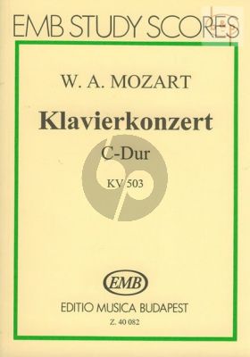 Piano Concerto C-major KV 503 for Pianoand Orchestra Study Score