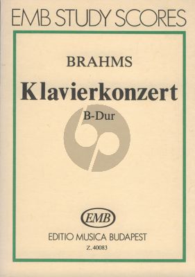 Brahms Piano Concerto B-flat major Op.83 Study Score (edited by Gabor Darvas)