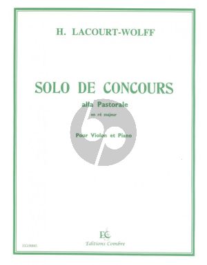 Solo de Concours Alla Pastorale D majeur pour Violon et Piano