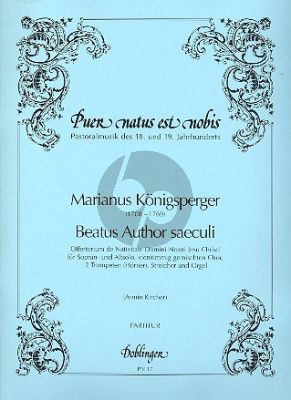 Beatus Author seaculi Sopr.-Alto-SATB-2 Tromp.-Streicher-Orgel