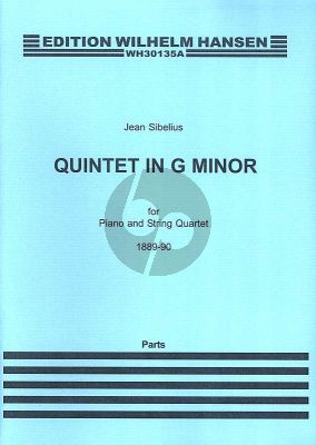 Sibelius Quintet g minor Strings and Piano (Set of Parts)