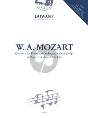 Mozart Concerto A-Major KV 414 (385p) Piano and Orchestra (red. 2 piano's) (2 Parts Included) (Book with Audio online) (Dowani 3 Tempi Play-Along)