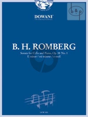 Romberg Sonata E-Minor Op.38 No.1 Cello and Piano (Bk-Cd) (Jansen) (Dowani 3 Tempi Play-Along)
